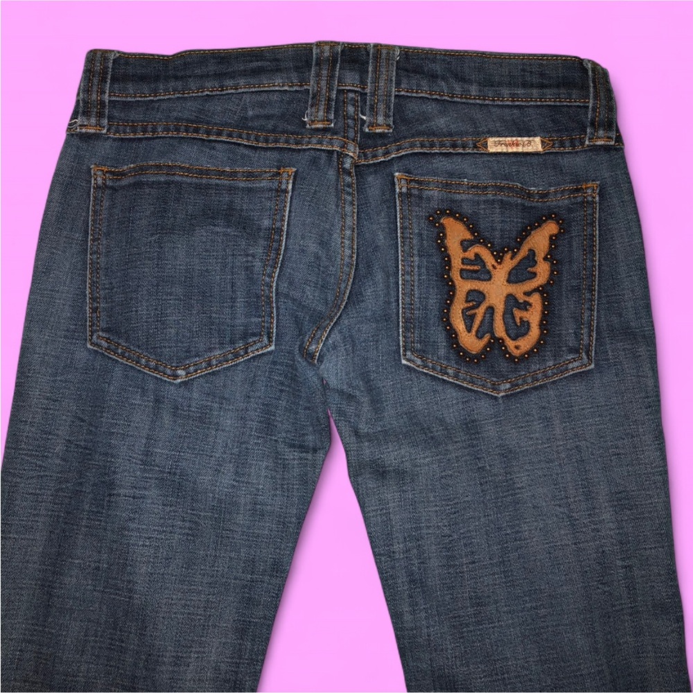 Y2k Frankie B low rise butterfly jeans